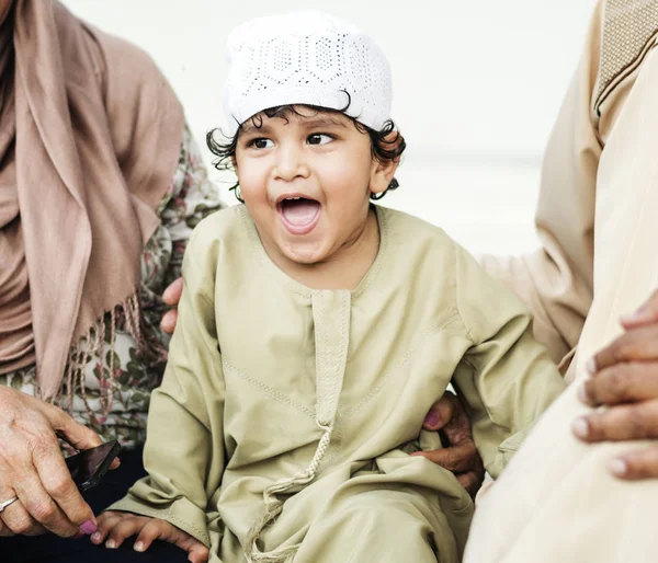 Muslim Grandparents Grandchild — Stock Photo, Image