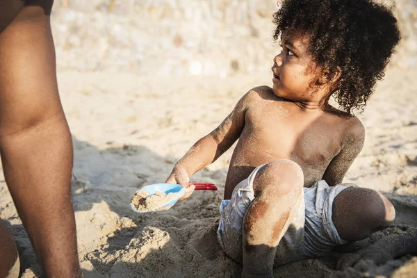 Діти Грають Пляжі — стокове фото