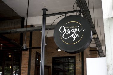Tabela dışında bir restoran mockup