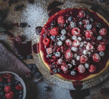 Taze berry cheescake gıda fotoğraf tarifi fikir