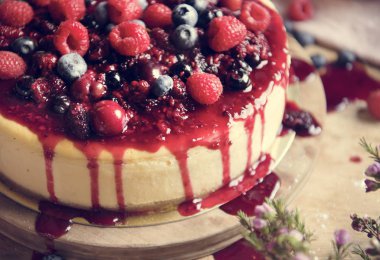 Taze berry cheescake gıda fotoğraf tarifi fikir