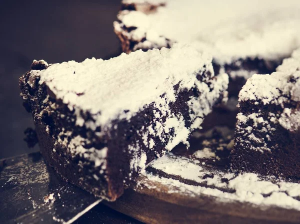 チョコレートケーキ食品写真のレシピのアイデア — ストック写真