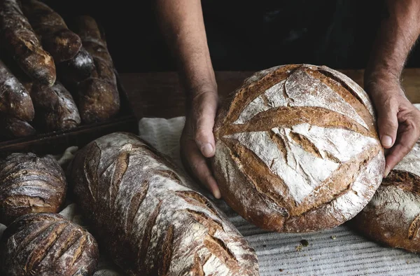 Bread Loaves Food Photography Recipe Ideas — Stock Photo, Image