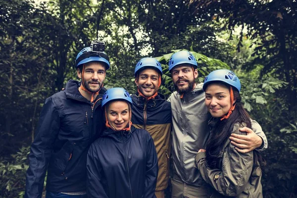 Trabajo Equipo Aire Libre Bosque —  Fotos de Stock