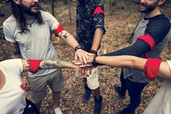 Actividad Orientación Del Equipo Aire Libre — Foto de Stock