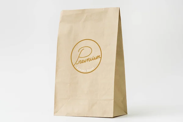 Natural Paper Bag Branding Mockup — Stock Photo, Image