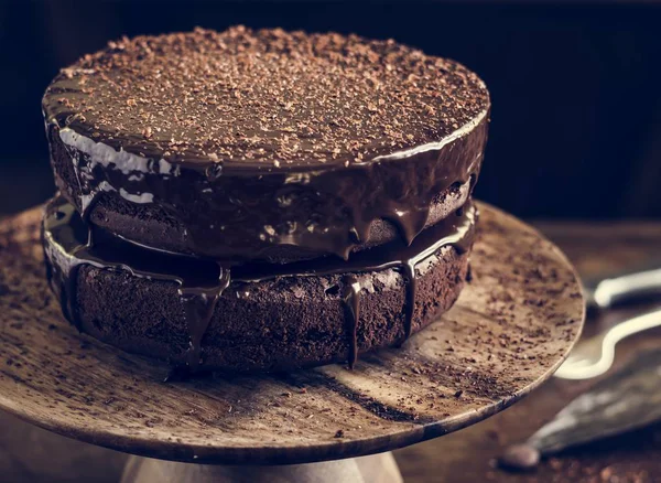 Chocolate Cake Food Photography Recipe Idea — Stock Photo, Image