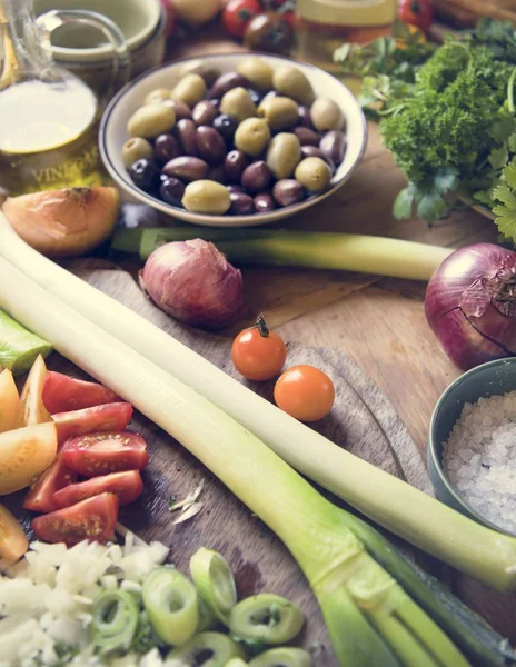 Mezcla Verduras Comida Fotografía Receta Idea — Foto de Stock