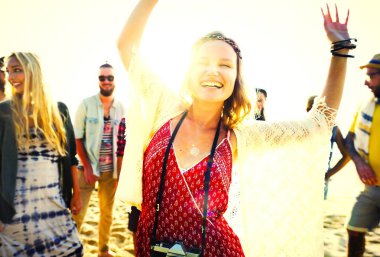 Genç arkadaşının plaj partisi