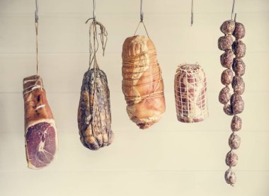 Closeup charcuterie et ürünleri