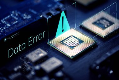 Closeup mikroçip bilgisayar işlemci