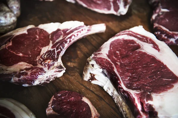 Surtido Chuletas Carne Comida Fotografía Receta Idea — Foto de Stock