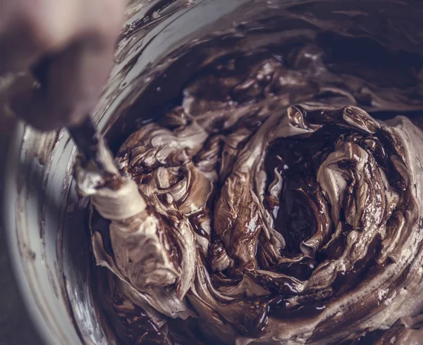 Ідея Рецепту Шоколадної Заморожування Їжі Фотографія — стокове фото