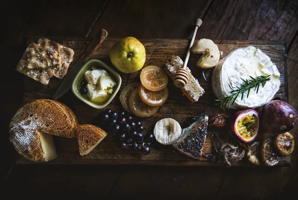 Τυρί Πιατέλα Τροφίμων Φωτογραφία Συνταγή Ιδέα — Φωτογραφία Αρχείου