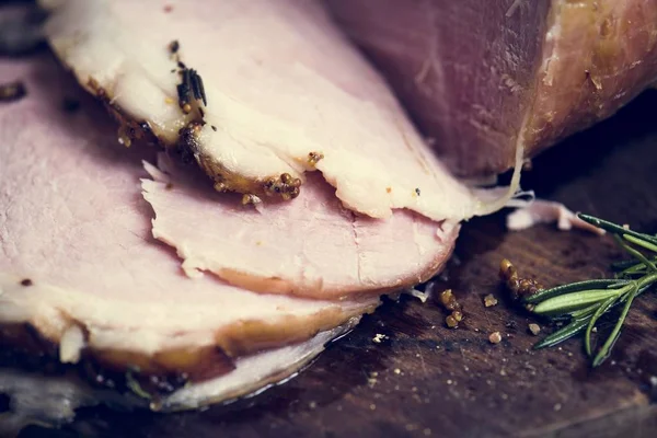 Roasted Ham Food Photography Recipe Idea — Stock Photo, Image