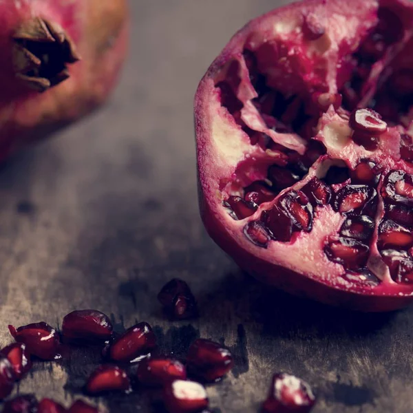 Fresh Pomegranate Food Photography Recipe Idea — Stock Photo, Image
