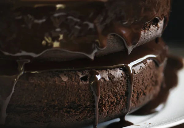 Chocolate Cake Food Photography Recipe Idea — Stock Photo, Image