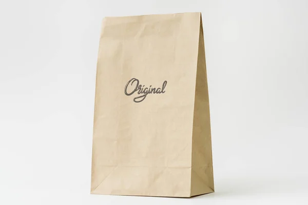 Natural Paper Bag Branding Mockup — Stock Photo, Image