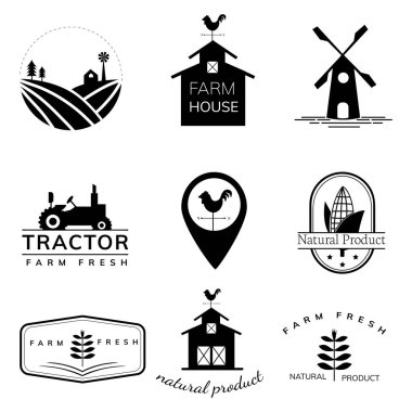 Çiftçilik logosu koleksiyonu
