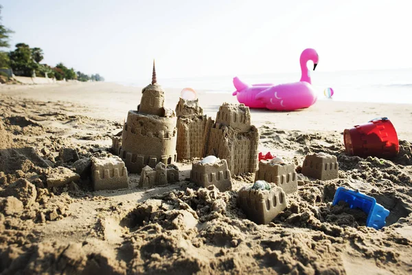 Castillo Arena Una Playa Cálida — Foto de Stock