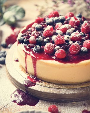 Taze berry cheescake gıda fotoğraf tarifi fikir