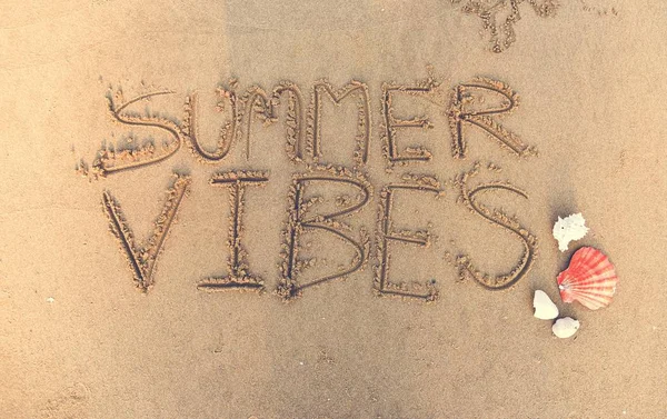 Літні Вібрації Написані Піску — стокове фото