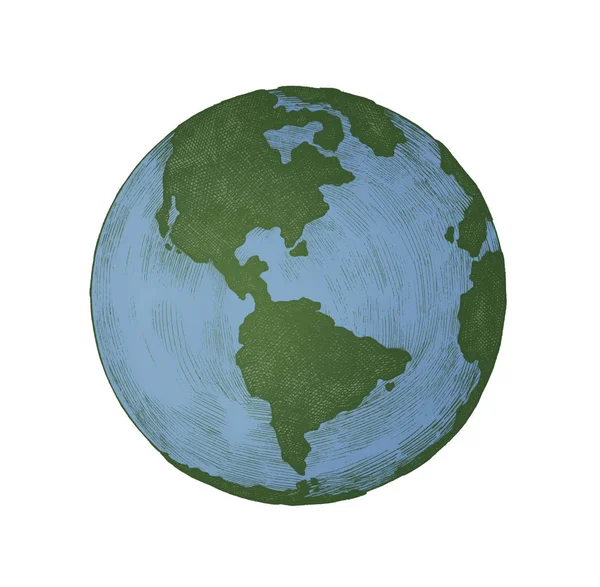 Handritade Globe Illustration — Stockfoto