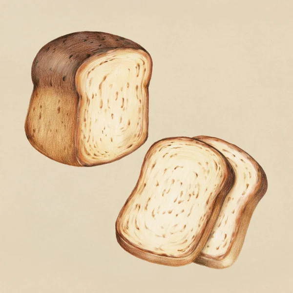 Иллюстрация Свежеиспеченного Хлеба — стоковое фото