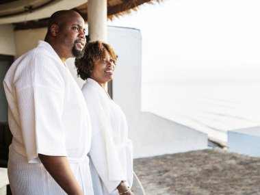 Çift bir spa adlı pampered