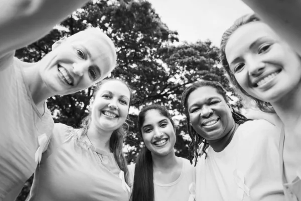 Mulheres Sensibilizadas Para Cancro Mama — Fotografia de Stock