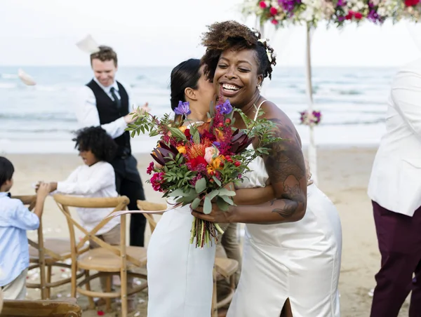 Jour Mariage Couple Afro Américain — Photo
