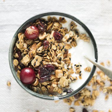 Sağlıklı granola gıda fotoğraf tarifi fikir