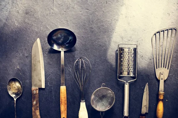 Diferentes Tipos Utensílios Cozinha — Fotografia de Stock