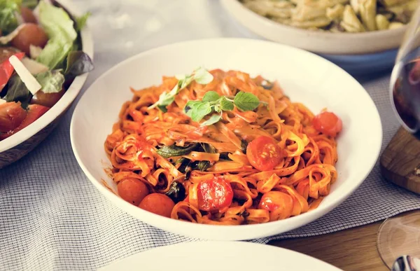Zbliżenie Domowe Włoskie Jedzenie — Zdjęcie stockowe