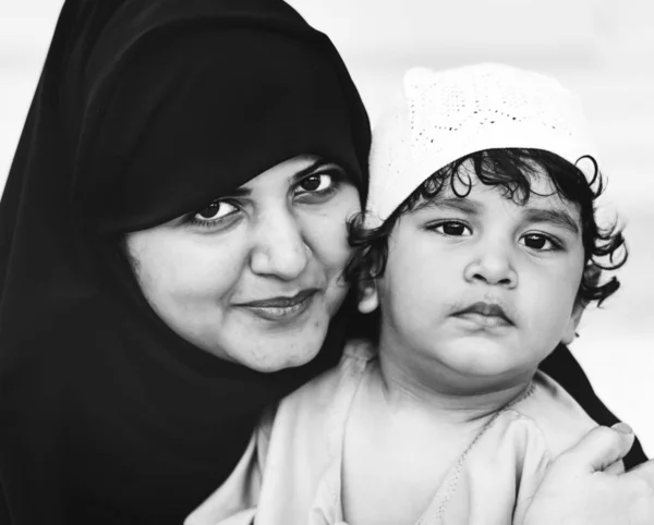Muszlim Anya Fia — Stock Fotó