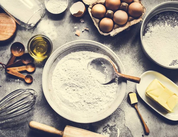 Närbild Bakning Ingredienser — Stockfoto