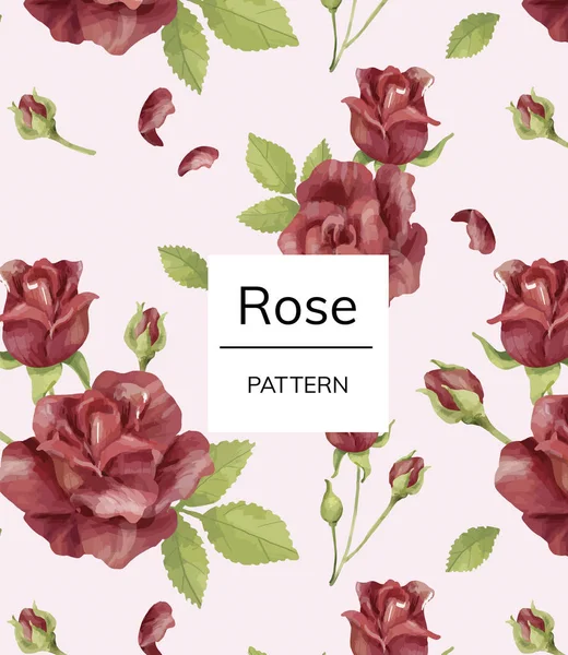 Dibujado Mano Patrón Flor Rosa —  Fotos de Stock