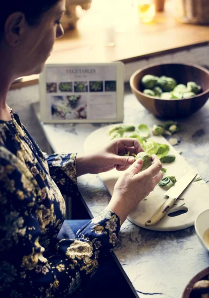 Prepare Vegetal Para Cozinhar — Fotografia de Stock