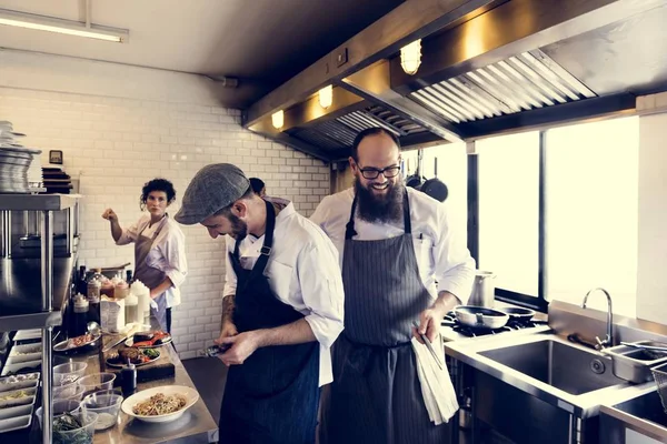 Coooking Szefa Kuchni Restauracji Kuchnia — Zdjęcie stockowe