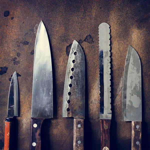 Different Kind Knife Isolated Background — Stock Photo, Image