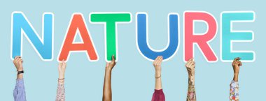 Word doğa holding çeşitli eller