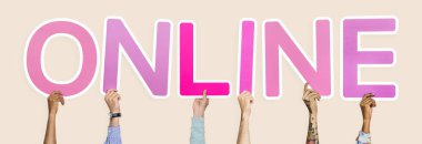 online kelime holding çeşitli eller