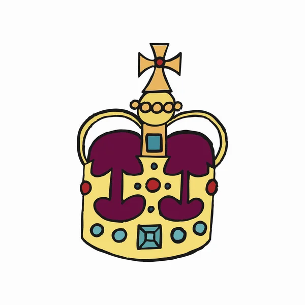 Edward Crown Kronjuvelerna Storbritannien Illustrationen — Stockfoto