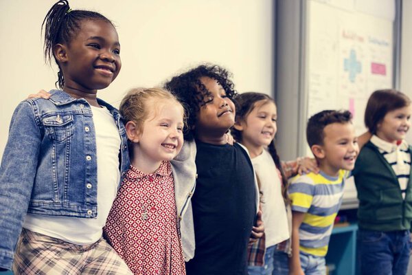 Happy kids at elementary school