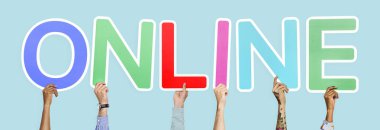 online kelime holding çeşitli eller