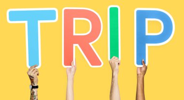 Word gezi holding çeşitli eller