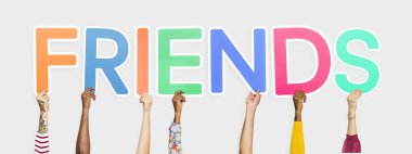 Kelime arkadaşlar holding çeşitli eller