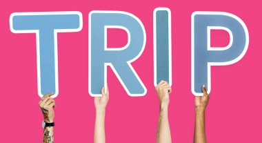 Word gezi holding çeşitli eller