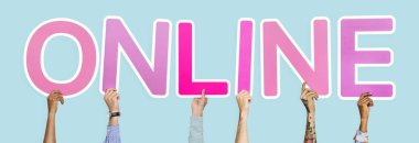 online kelime holding çeşitli eller