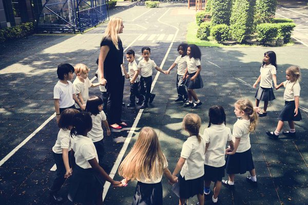 Happy kids at elementary school